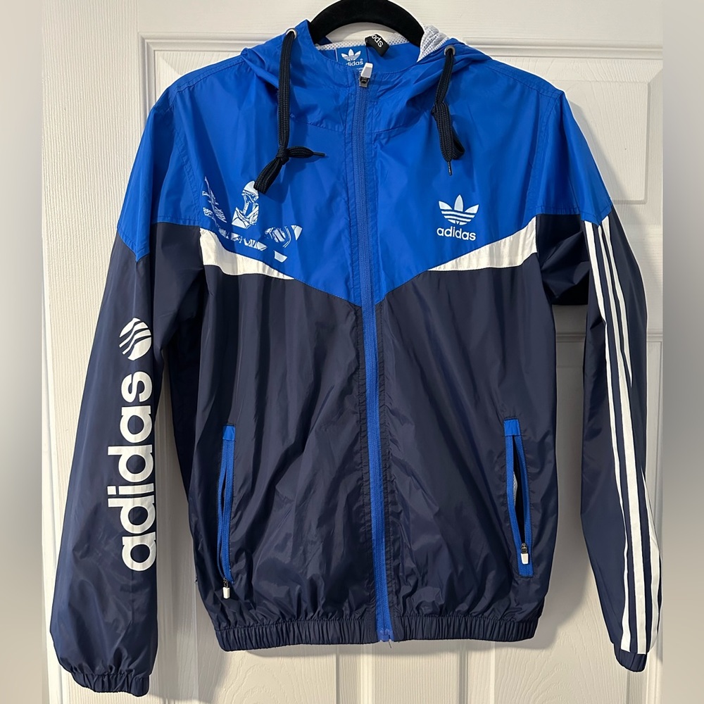 Women's Adidas Windbreaker Zip Up Jacket- Size M